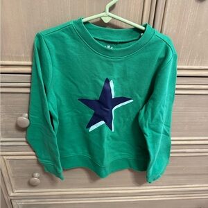 Primary Organic Green Star Kids Sweatshirt